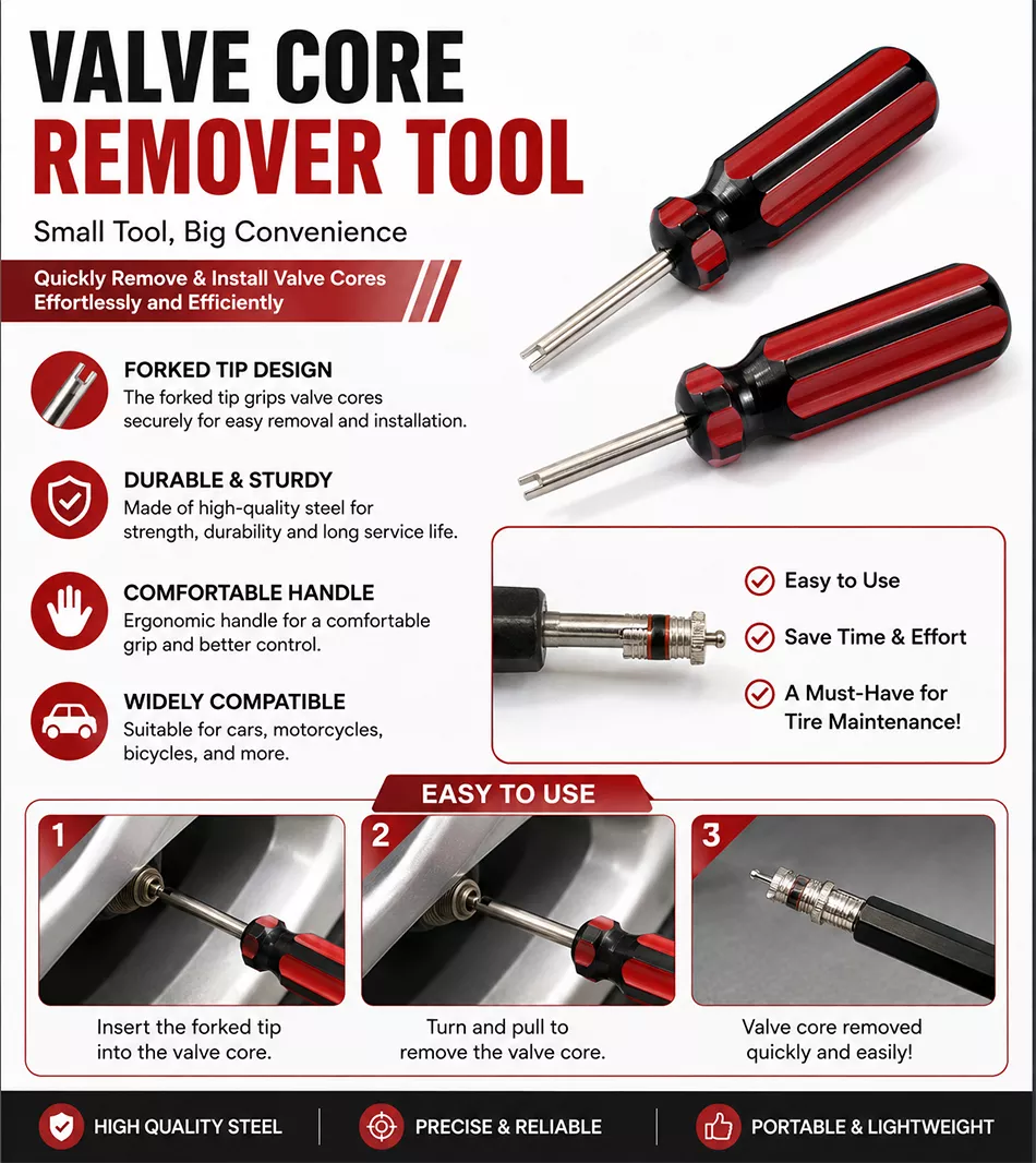 Tire Valve Core Remover Tool