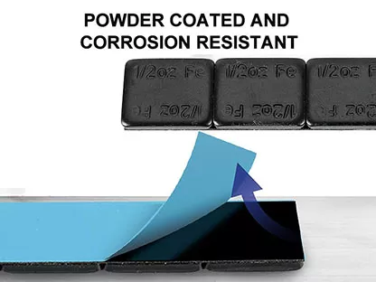 1/2 oz Black Coated Iron Adhesive Wheel Weight