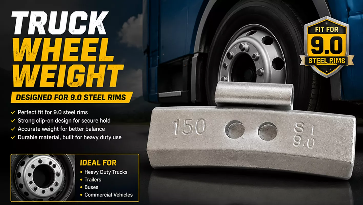 Truck Clip On Wheel Weight for 9.0 Steel Rim