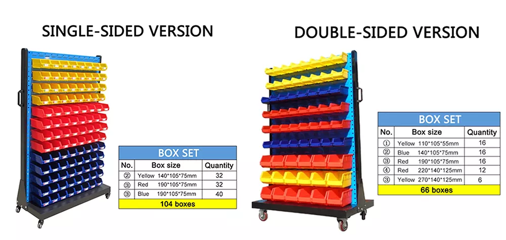 Mobile -Sided Floor Rack