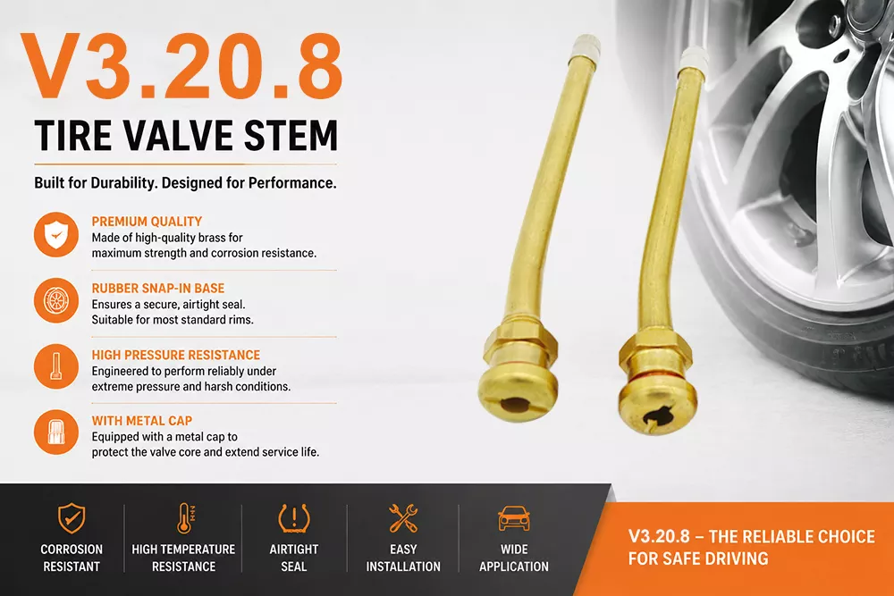 V3.20.8 Brass Truck Tire Valve Stem