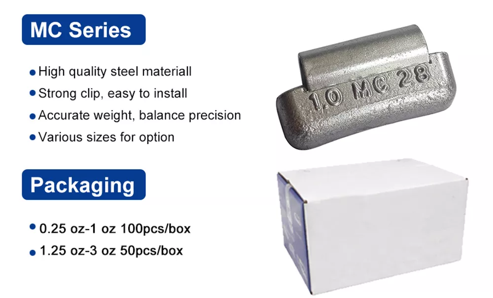 MC Series Lead Clip-On Wheel Weights