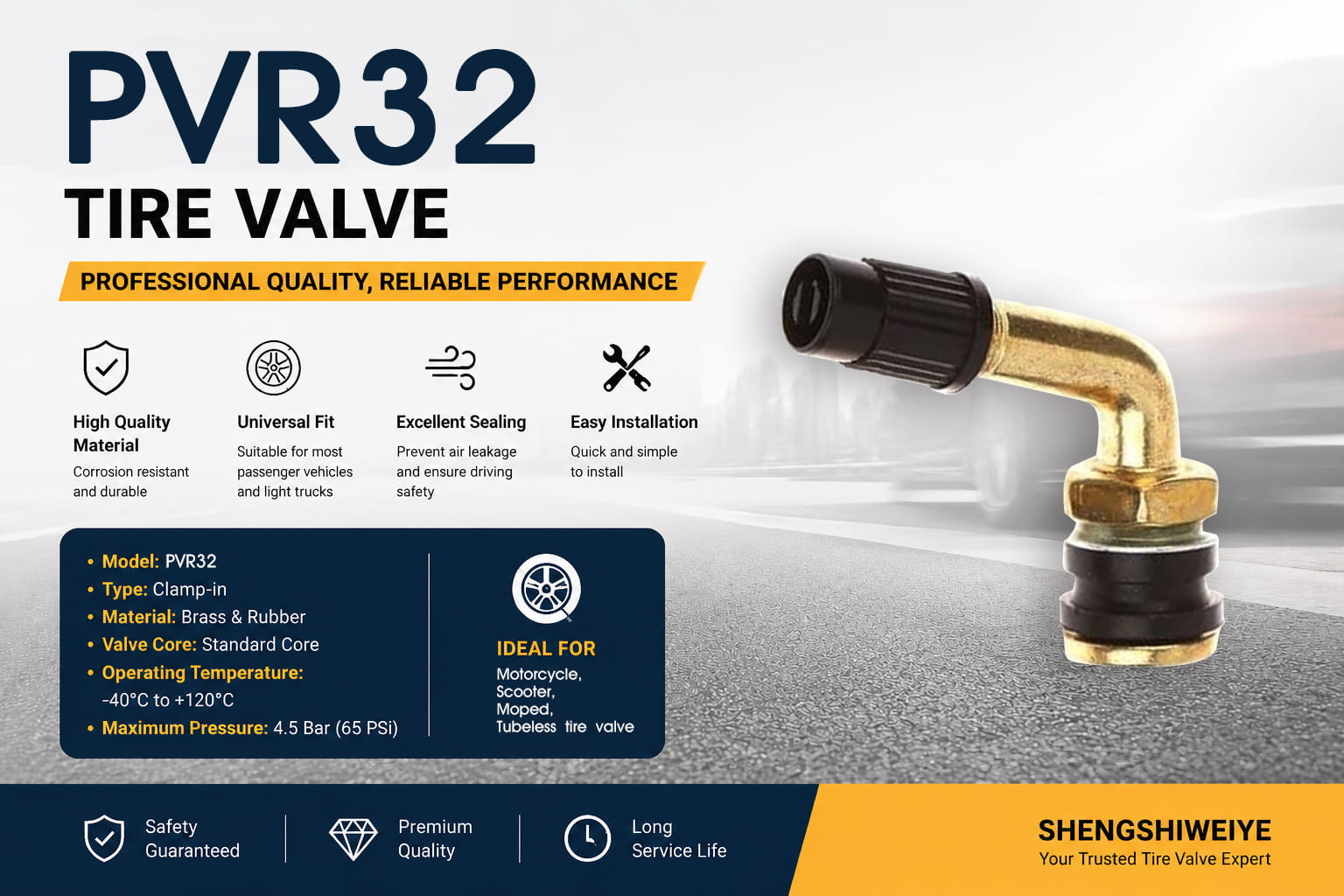 PVR32 Motorcycle Tire Valve