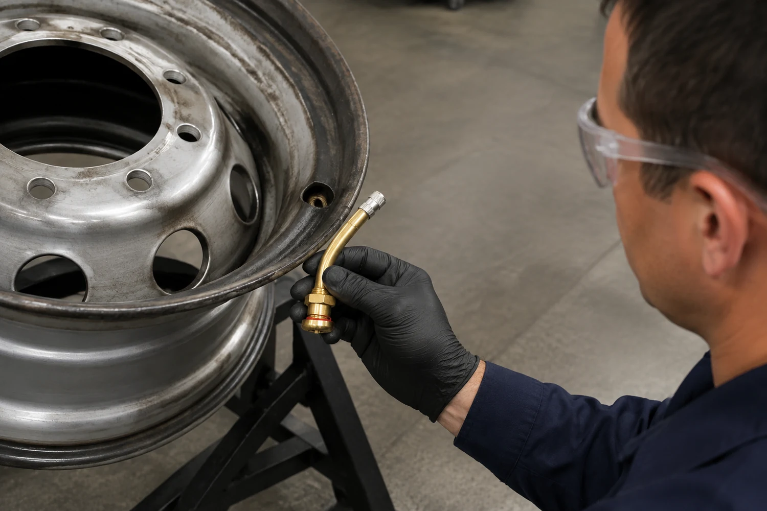 Key Selection Checks for a V Brass Truck Tire Valve Stem
