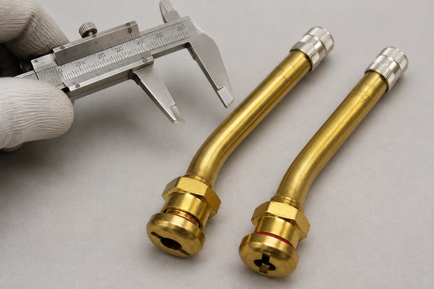 Key Selection Checks for a V Brass Truck Tire Valve Stem