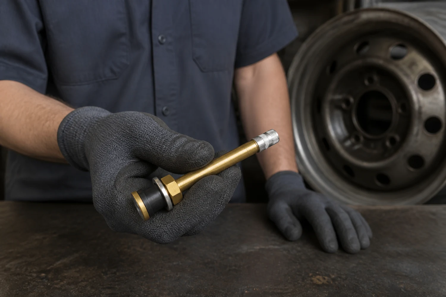Clearer Fit Checks for a Brass Clamp-in Truck Tire Valve Stem