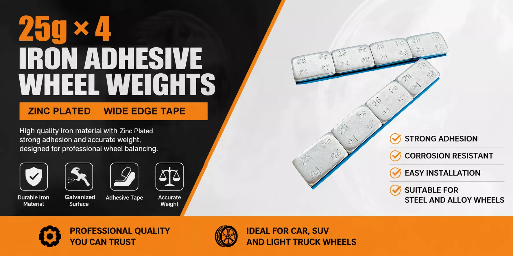 25g Adhesive Wheel Weight