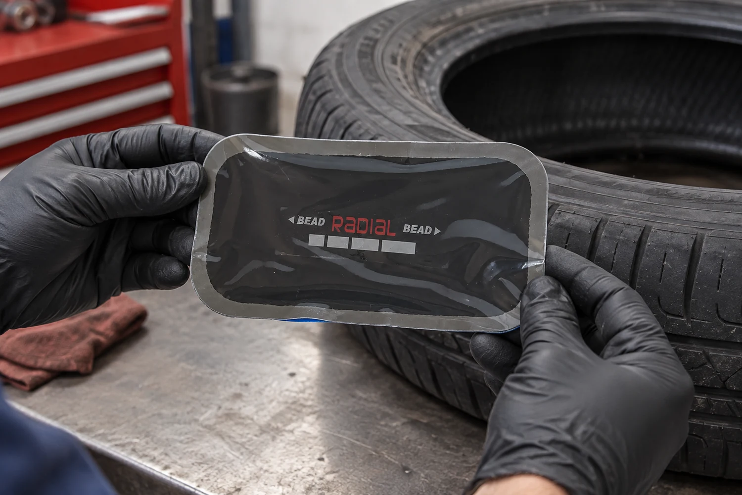 How to select a rectangular tire repair patch for radial tires?