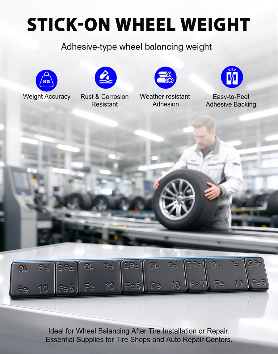 Black Coated Adhesive Wheel Weights-