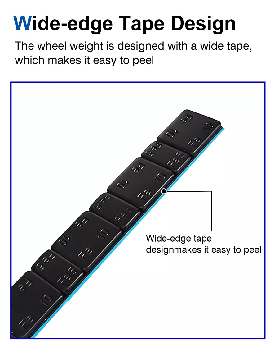 Black Coated Adhesive Wheel Weights-