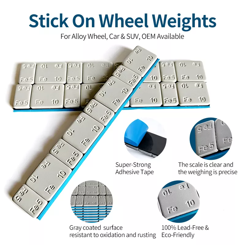 Grey Coated Steel Adhesive Wheel Weight (5g+10g)×4