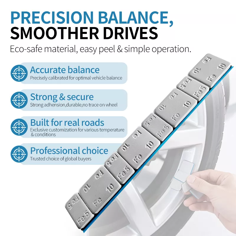 Grey Coated Steel Adhesive Wheel Weight (5g+10g)×4