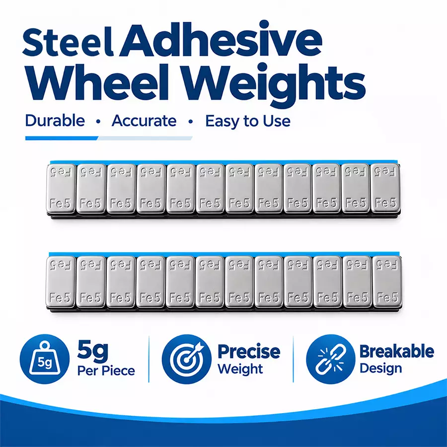 Steel Adhesive Wheel Weights 5g×12