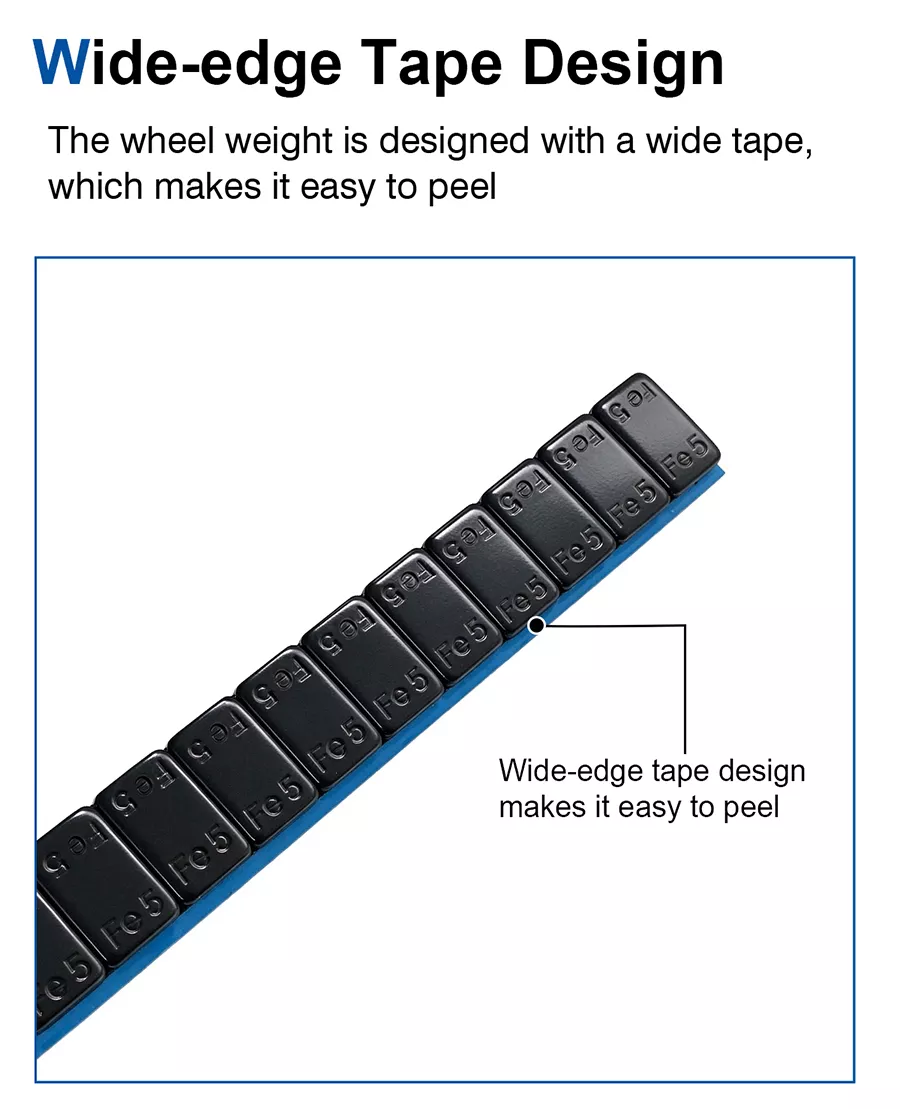 5g×12 Black Coated Adhesive Wheel Weights