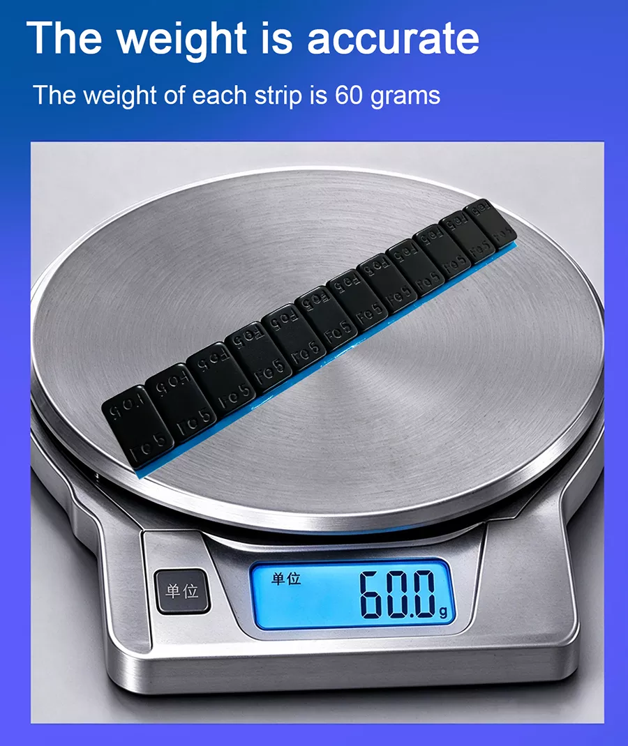 5g×12 Black Coated Adhesive Wheel Weights