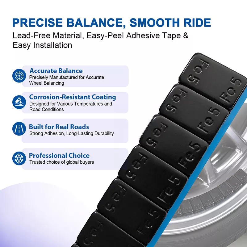 5g×12 Black Coated Adhesive Wheel Weights
