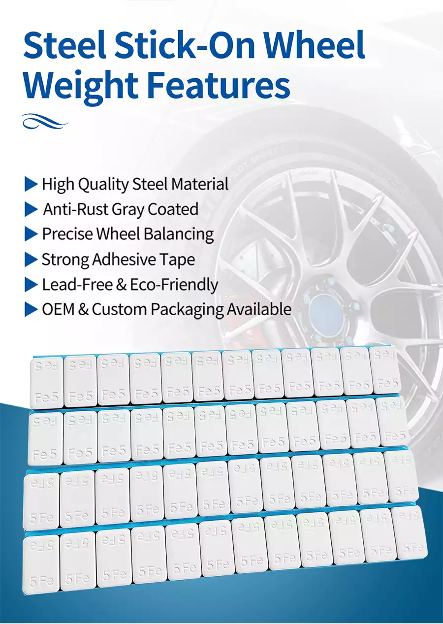 5g×12 Grey Coated Adhesive Wheel Weight
