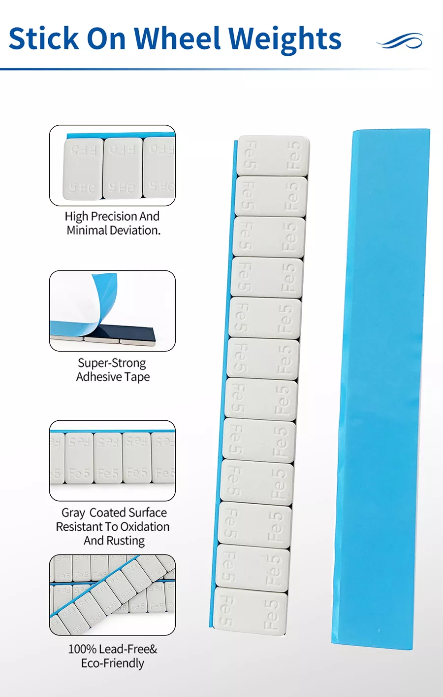 5g×12 Grey Coated Adhesive Wheel Weight