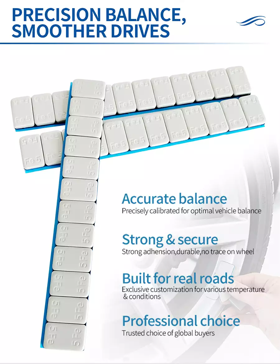 5g×12 Grey Coated Adhesive Wheel Weight