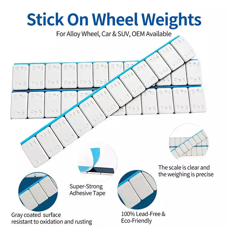5g×12 Grey Coated Adhesive Wheel Weight