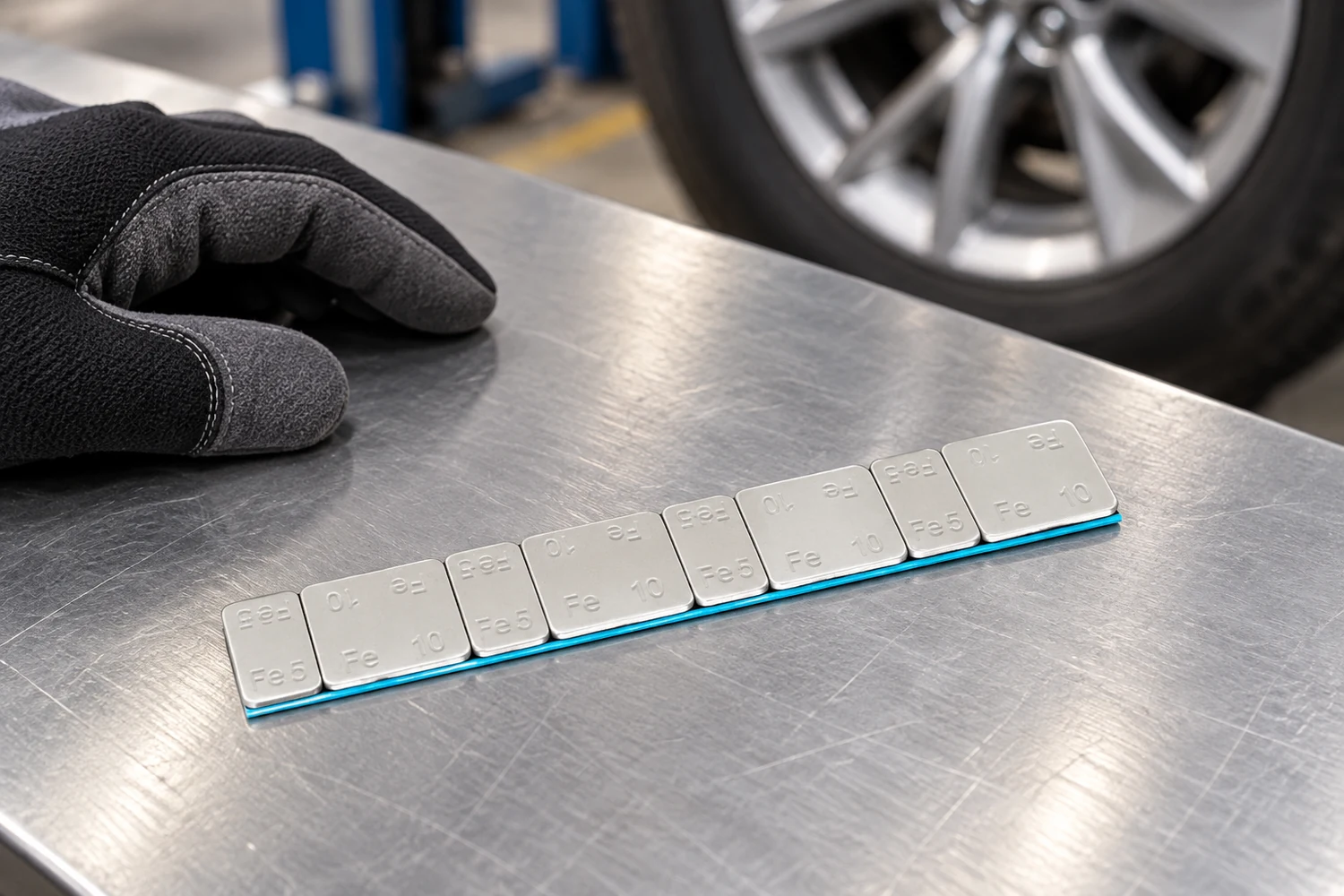How to assess a grey coated steel adhesive wheel weight?