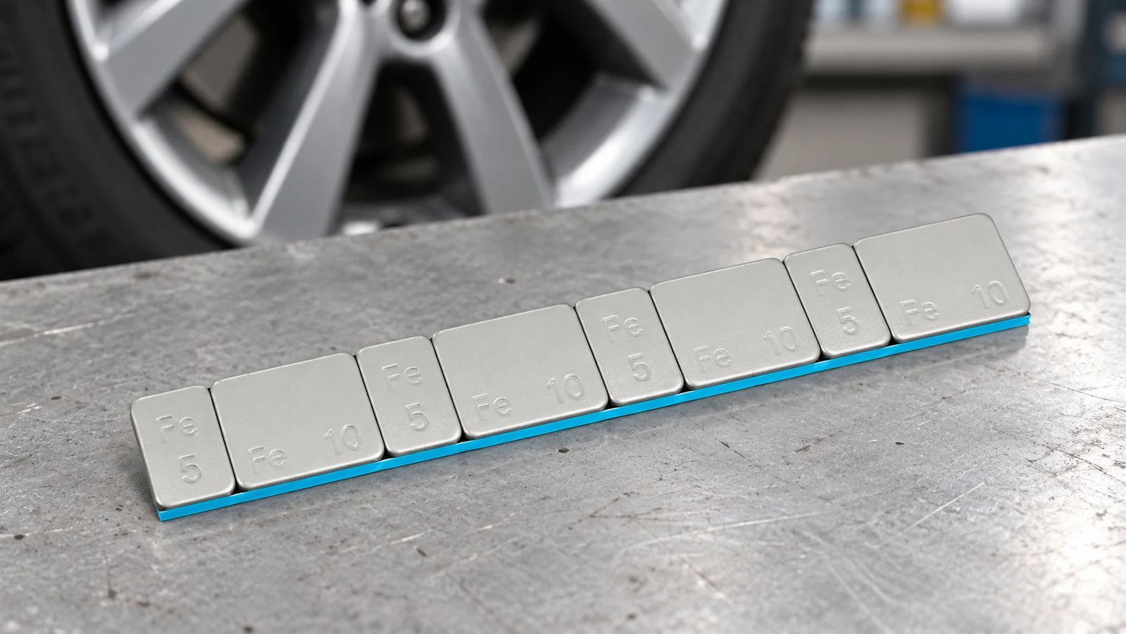How to assess a grey coated steel adhesive wheel weight?