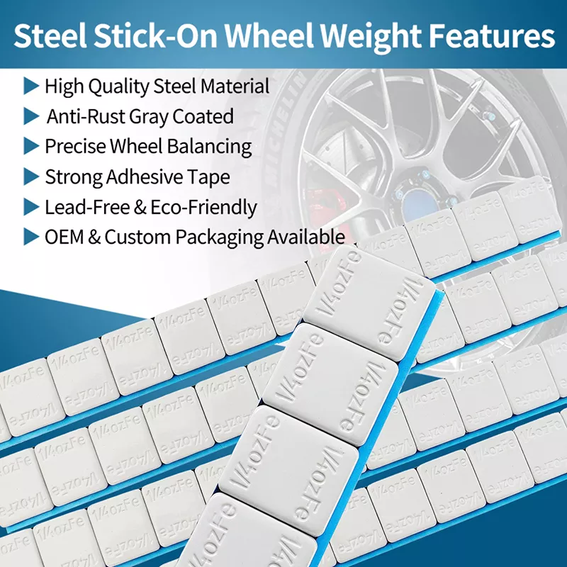 1/4oz × 12 Gray Coated Adhesive Wheel Weights
