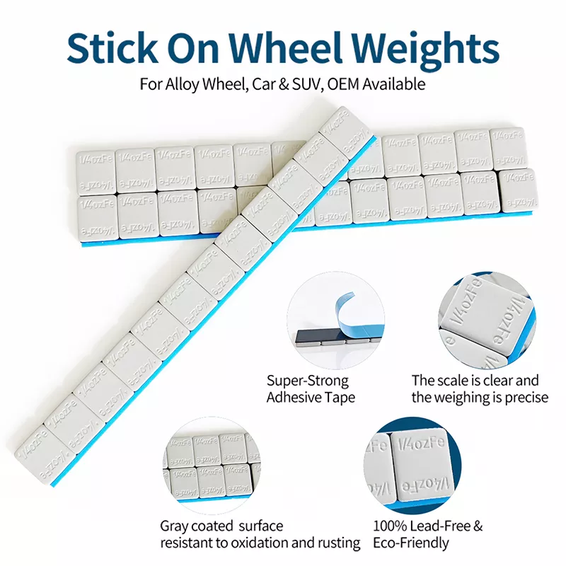 1/4oz × 12 Gray Coated Adhesive Wheel Weights