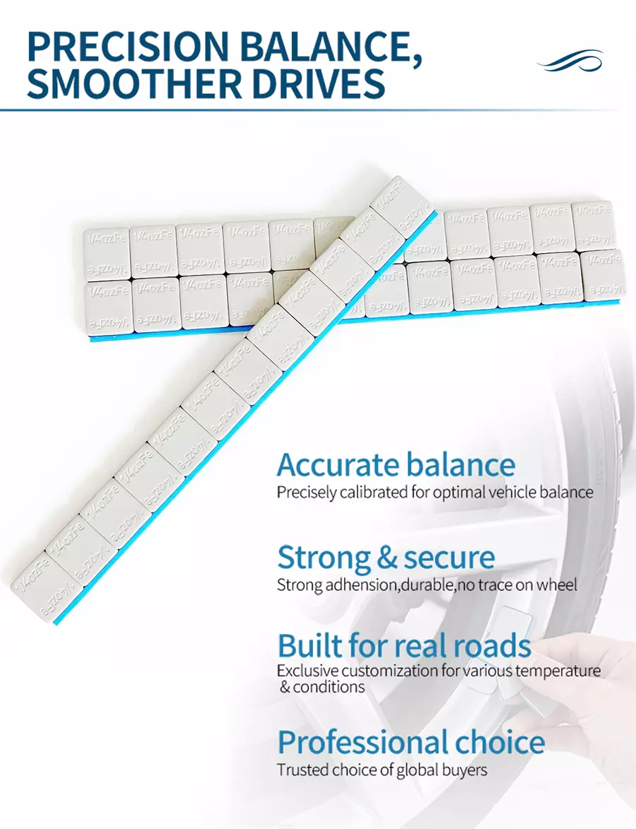 1/4oz × 12 Gray Coated Adhesive Wheel Weights